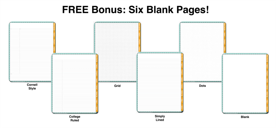 Six Bonus Blank Pages